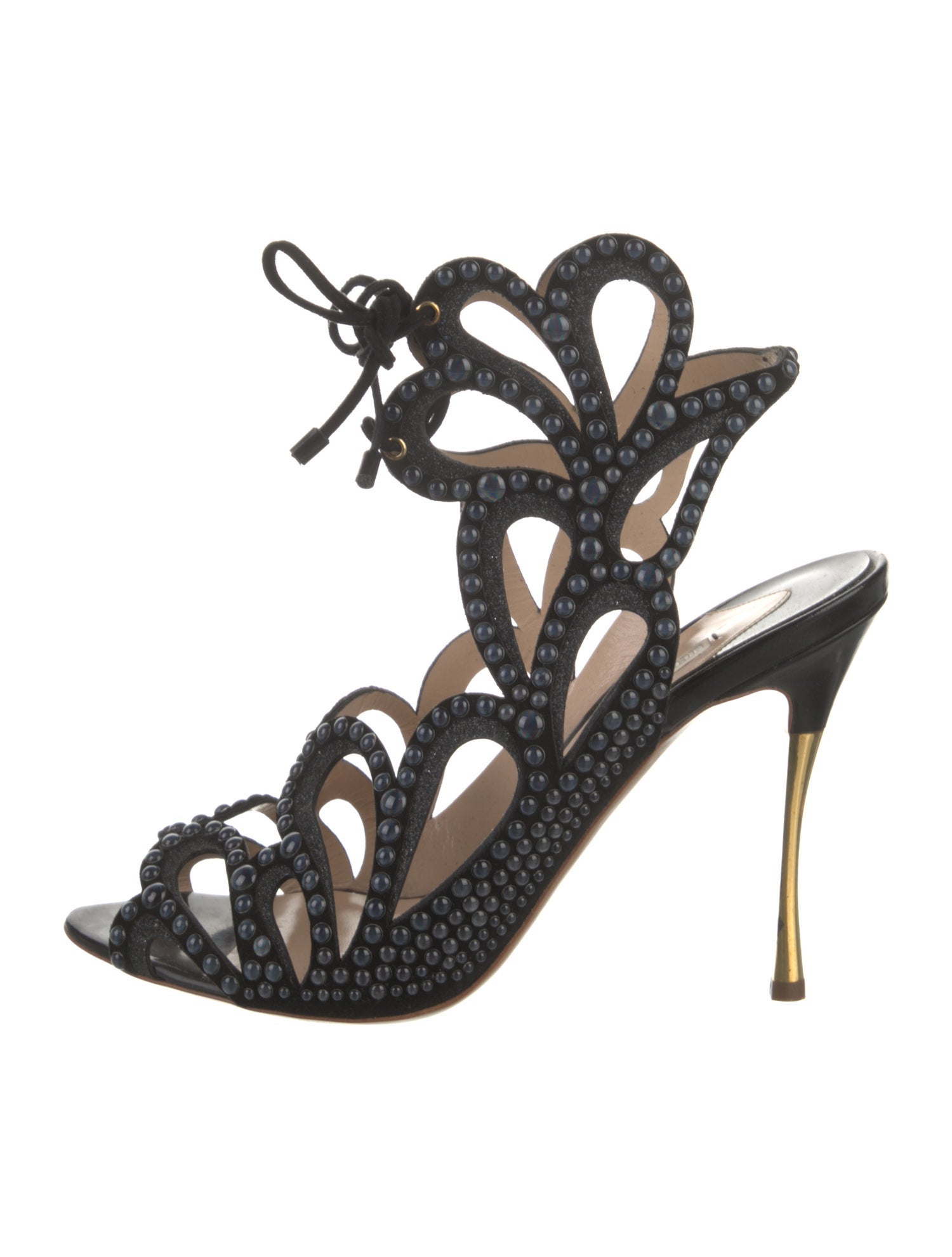 Nicholas Kirkwood Suede Cutout Accent Pumps