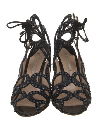 Nicholas Kirkwood Suede Cutout Accent Pumps