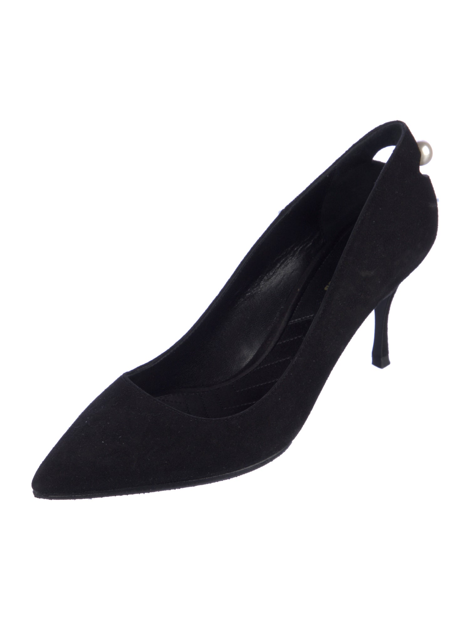 Nicholas Kirkwood Faux Pearl Accents Suede Pumps