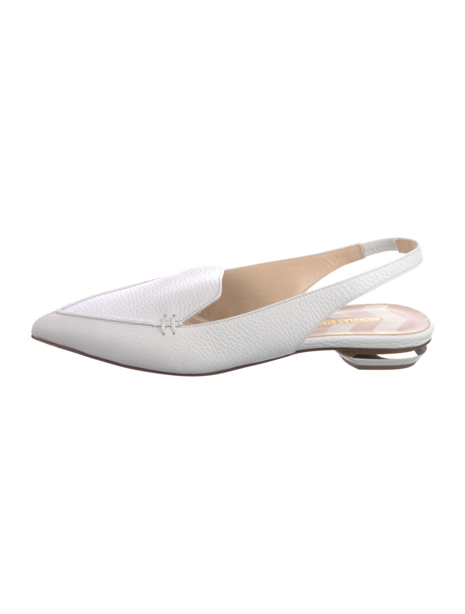 Nicholas Kirkwood Leather Slingback Flats