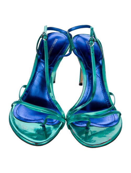 Nicholas Kirkwood Patent Leather Slingback Sandals