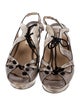 Nicholas Kirkwood Leather Animal Print Sandals