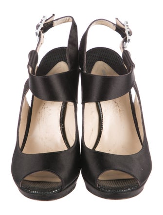 Nicholas Kirkwood Satin Slingback Pumps