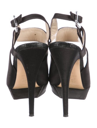 Nicholas Kirkwood Satin Slingback Pumps