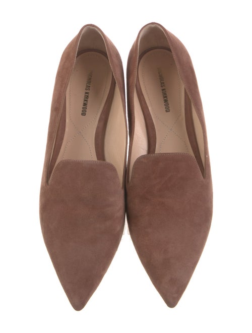 Nicholas Kirkwood Faux Pearl Accents Suede Loafers