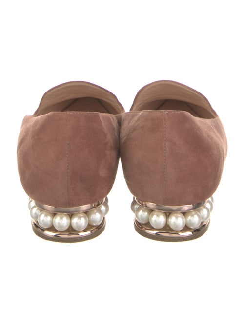 Nicholas Kirkwood Faux Pearl Accents Suede Loafers
