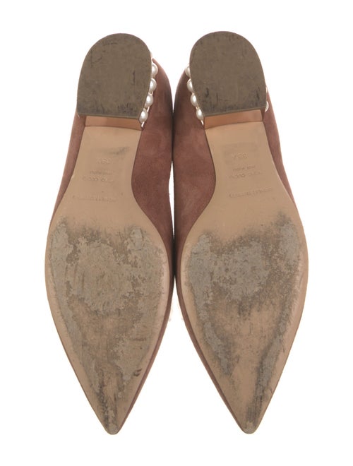 Nicholas Kirkwood Faux Pearl Accents Suede Loafers
