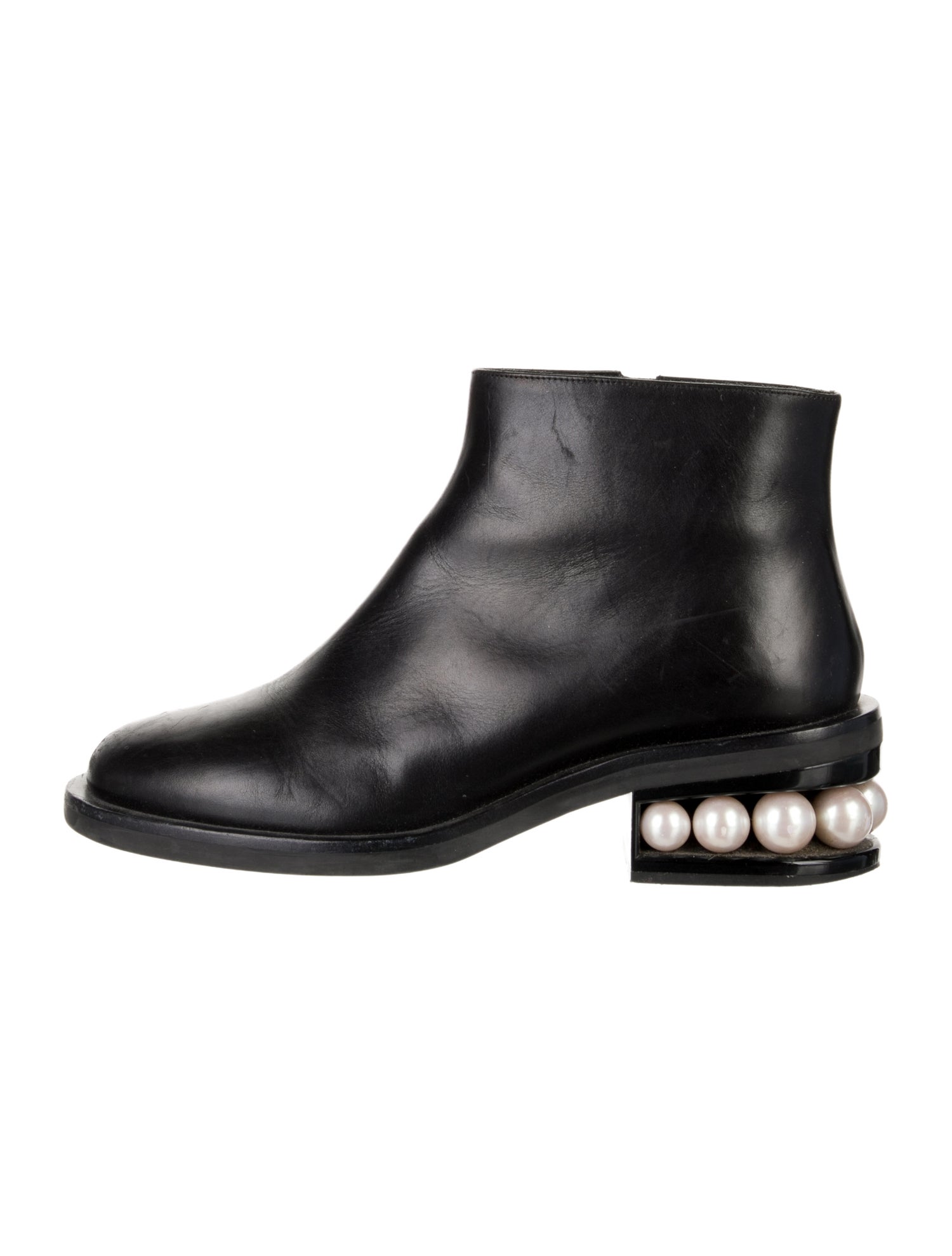 Nicholas Kirkwood Leather Beaded Accents Boots