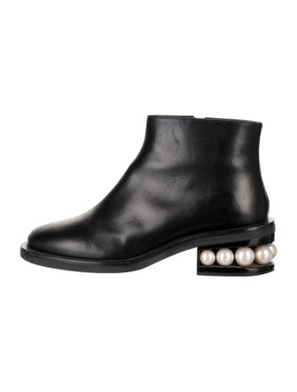 Nicholas Kirkwood Leather Beaded Accents Boots