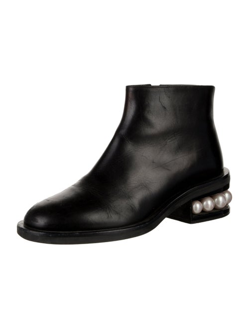 Nicholas Kirkwood Leather Beaded Accents Boots