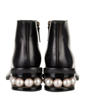 Nicholas Kirkwood Leather Beaded Accents Boots