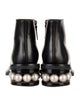 Nicholas Kirkwood Leather Beaded Accents Boots