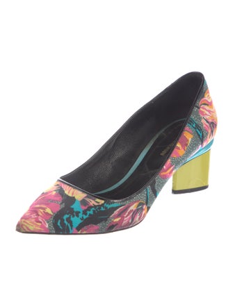 Nicholas Kirkwood Printed Leather Trim Embellishment Pumps
