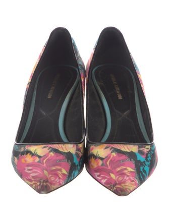 Nicholas Kirkwood Printed Leather Trim Embellishment Pumps
