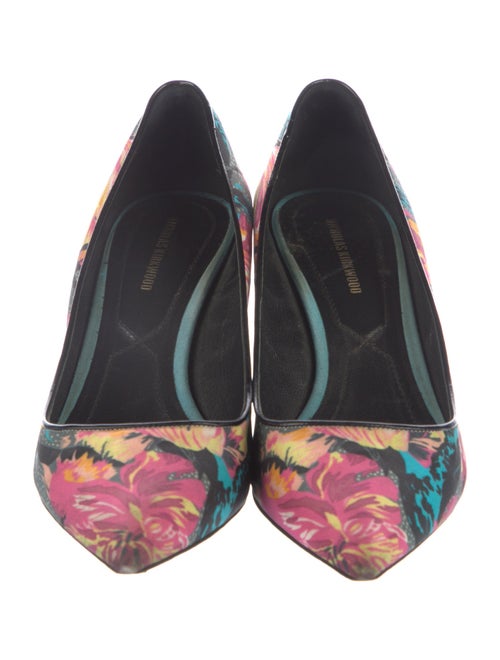 Nicholas Kirkwood Printed Leather Trim Embellishment Pumps