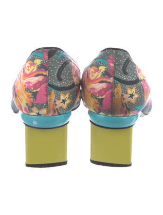 Nicholas Kirkwood Printed Leather Trim Embellishment Pumps