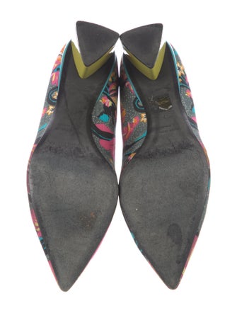 Nicholas Kirkwood Printed Leather Trim Embellishment Pumps