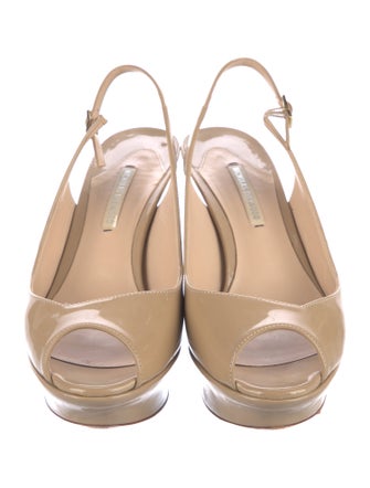 Nicholas Kirkwood Patent Leather Slingback Pumps