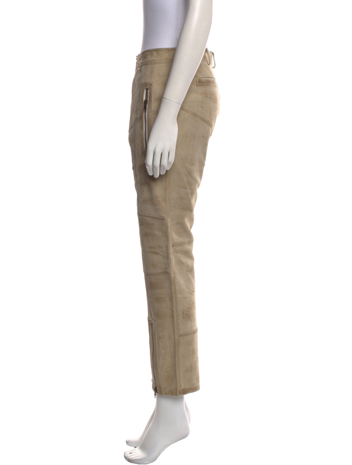 Nicholas Kirkwood Suede Straight Leg Pants