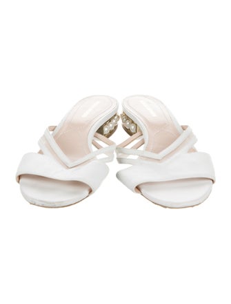 Nicholas Kirkwood Leather Mesh Accents Slides