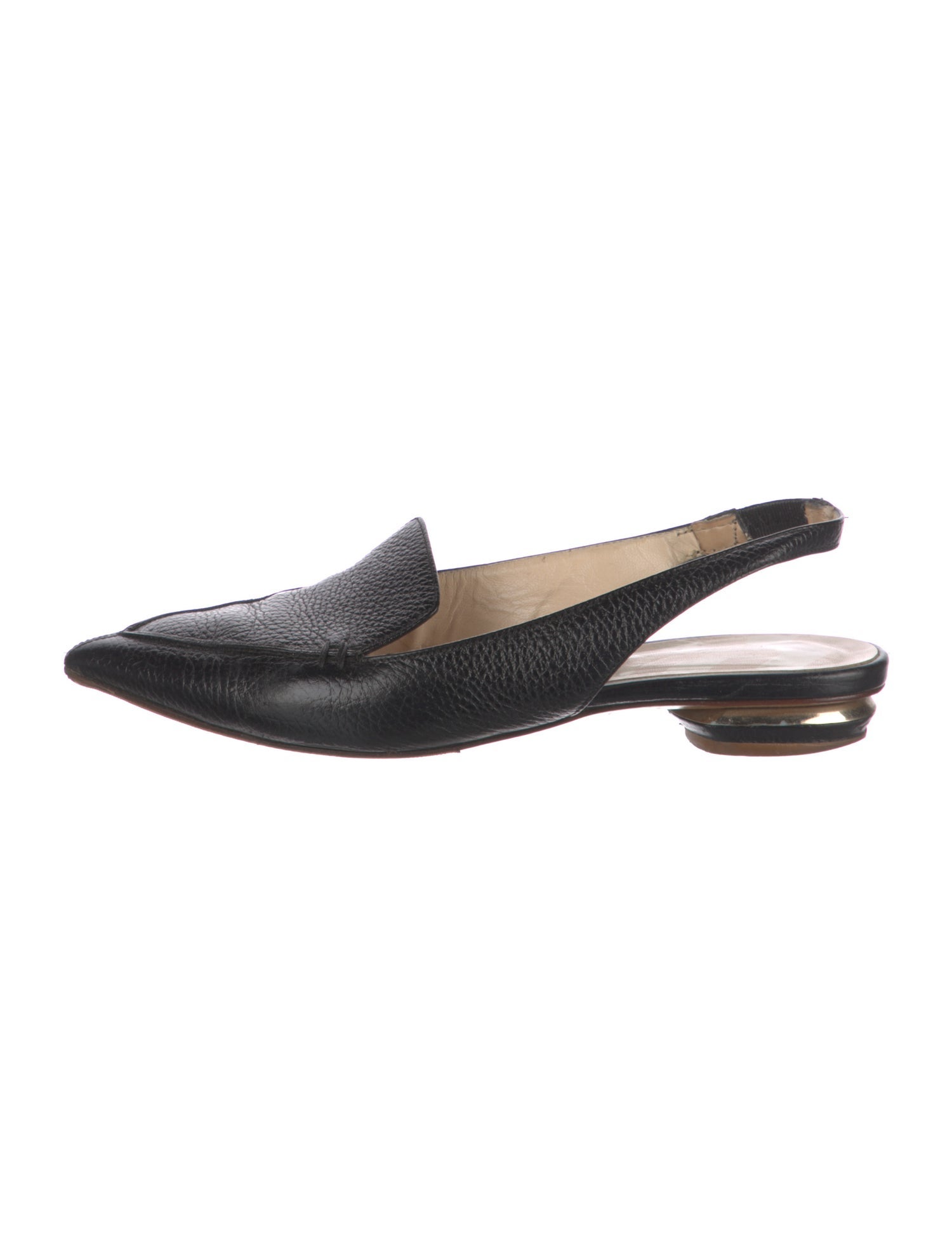 Nicholas Kirkwood Leather Slingback Flats