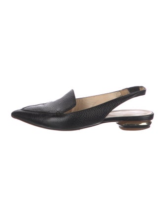 Nicholas Kirkwood Leather Slingback Flats