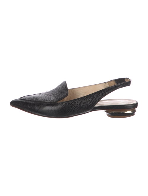 Nicholas Kirkwood Leather Slingback Flats
