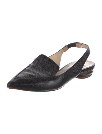 Nicholas Kirkwood Leather Slingback Flats