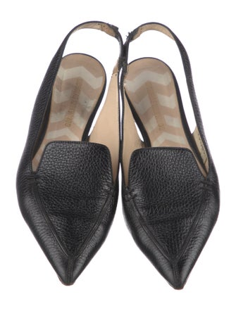 Nicholas Kirkwood Leather Slingback Flats