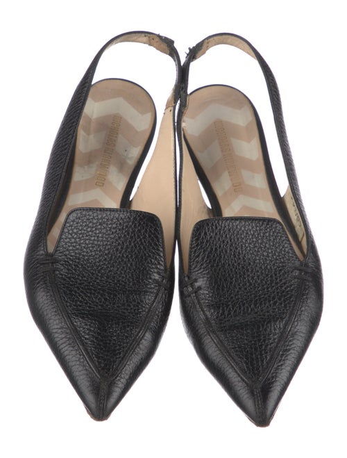 Nicholas Kirkwood Leather Slingback Flats