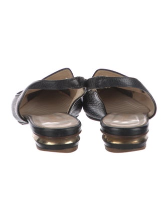 Nicholas Kirkwood Leather Slingback Flats