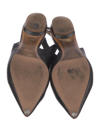 Nicholas Kirkwood Leather Slingback Flats