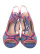 Nicholas Kirkwood Suede Printed T-Strap Sandals