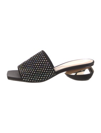Nicholas Kirkwood Suede Crystal Embellishments Slides