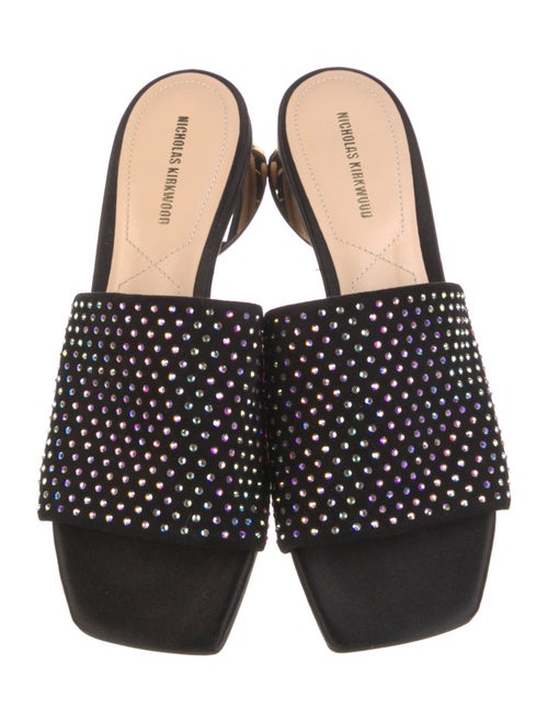Nicholas Kirkwood Suede Crystal Embellishments Slides