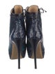 Nicholas Kirkwood Snakeskin Animal Print Lace-Up Boots