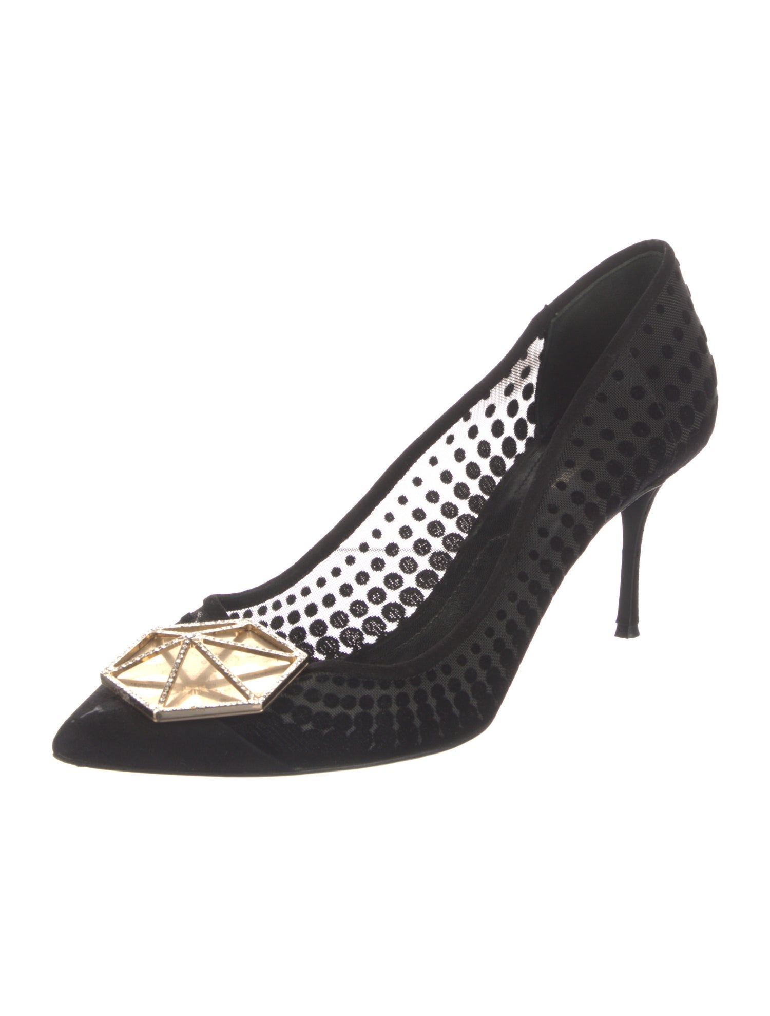 Nicholas Kirkwood Suede Crystal Embellishments Pumps