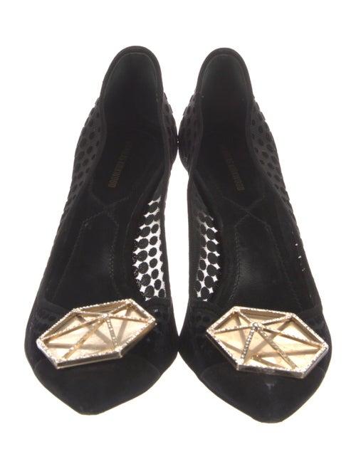 Nicholas Kirkwood Suede Crystal Embellishments Pumps