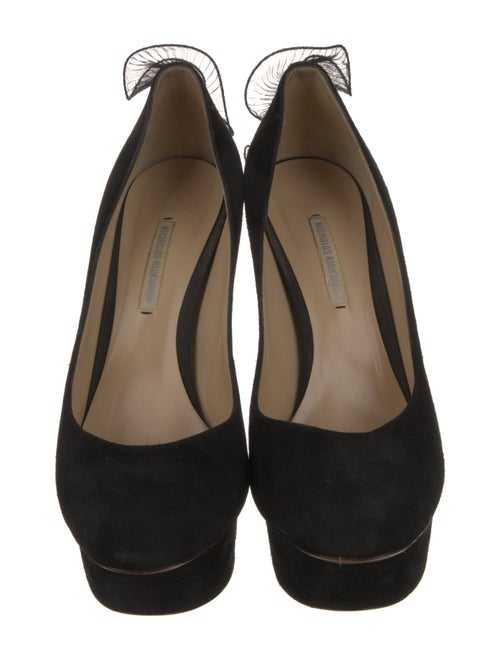 Nicholas Kirkwood Suede Ruffle Embellishment Pumps