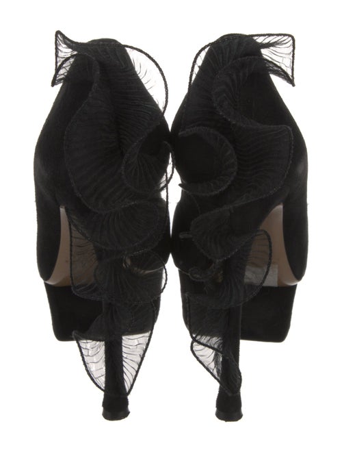 Nicholas Kirkwood Suede Ruffle Embellishment Pumps