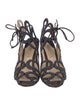 Nicholas Kirkwood Suede Cutout Accent Slingback Sandals