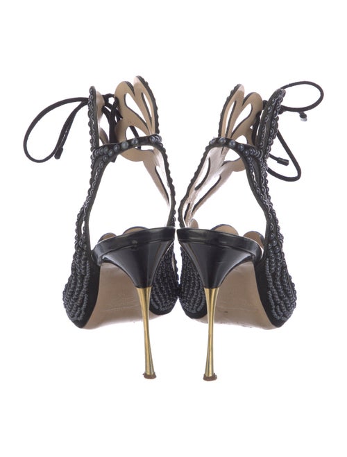 Nicholas Kirkwood Suede Cutout Accent Slingback Sandals