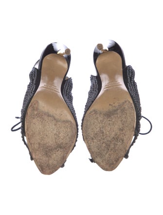 Nicholas Kirkwood Suede Cutout Accent Slingback Sandals