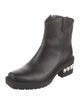 Nicholas Kirkwood Faux Pearl Accents Leather Moto Boots