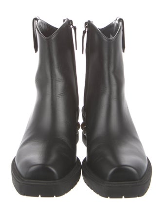 Nicholas Kirkwood Faux Pearl Accents Leather Moto Boots