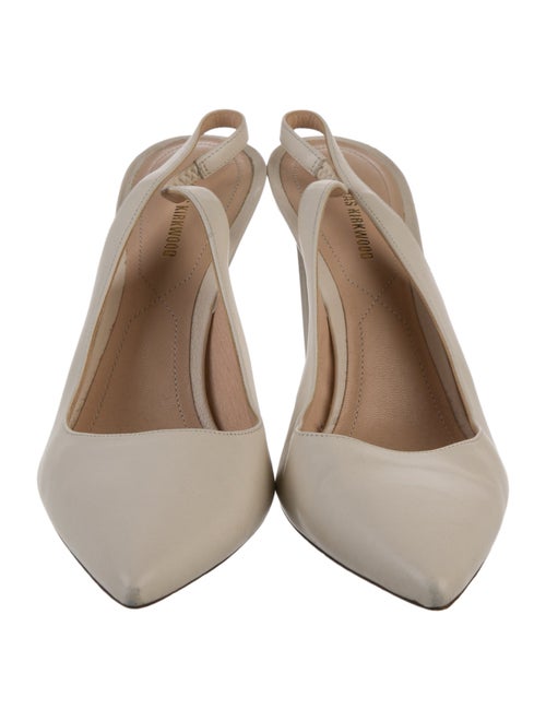 Nicholas Kirkwood Faux Pearl Accents Leather Slingback Pumps