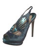 Nicholas Kirkwood Snakeskin Slingback Pumps