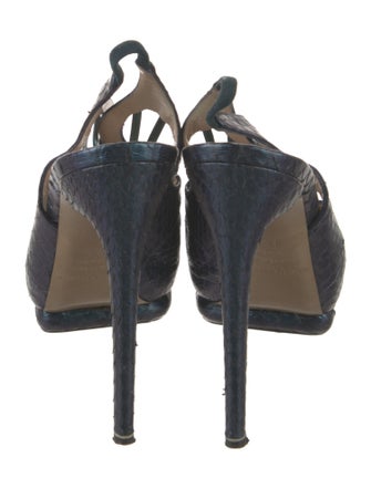 Nicholas Kirkwood Snakeskin Slingback Pumps