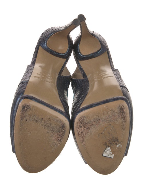 Nicholas Kirkwood Snakeskin Slingback Pumps