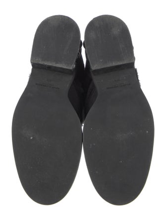 Nicholas Kirkwood Faux Pearl Accents Suede Moto Boots